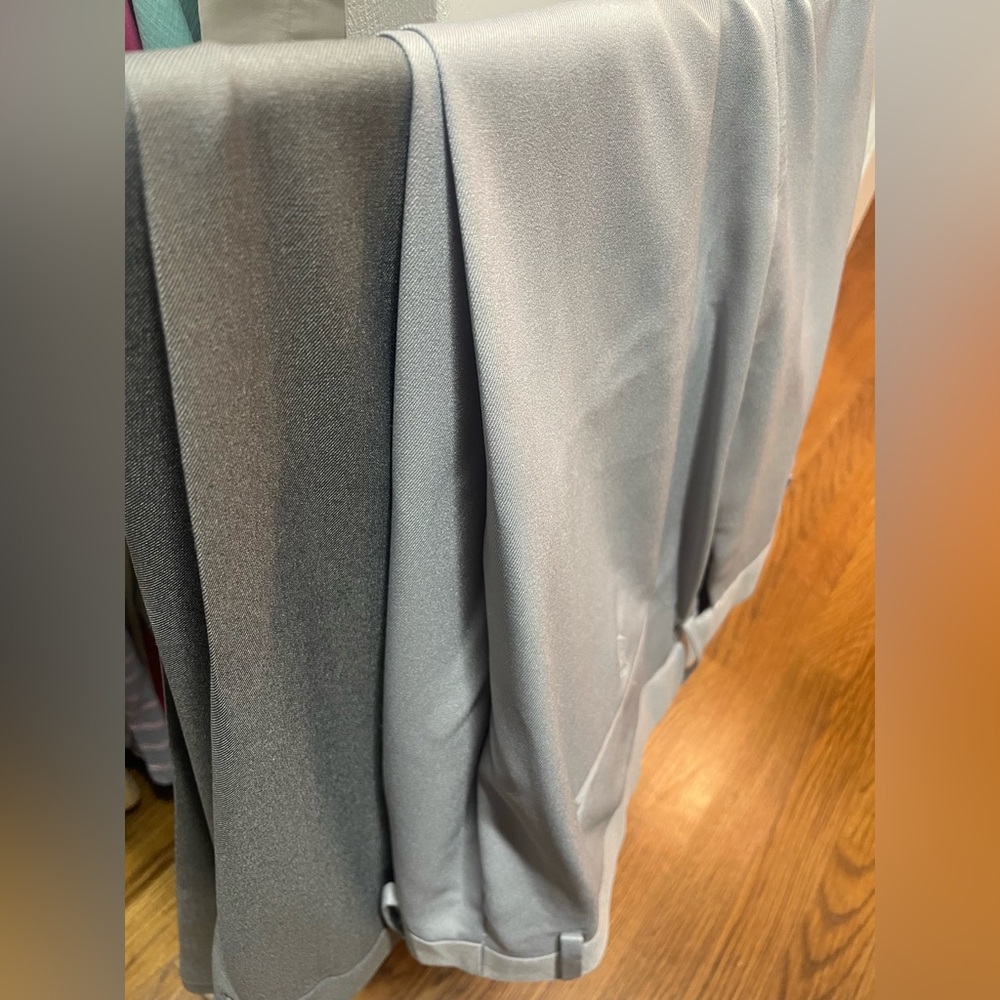 Lot of 2 pair men’s pants Haggar & Saddlebred Gray dress 36 waist, adj waist